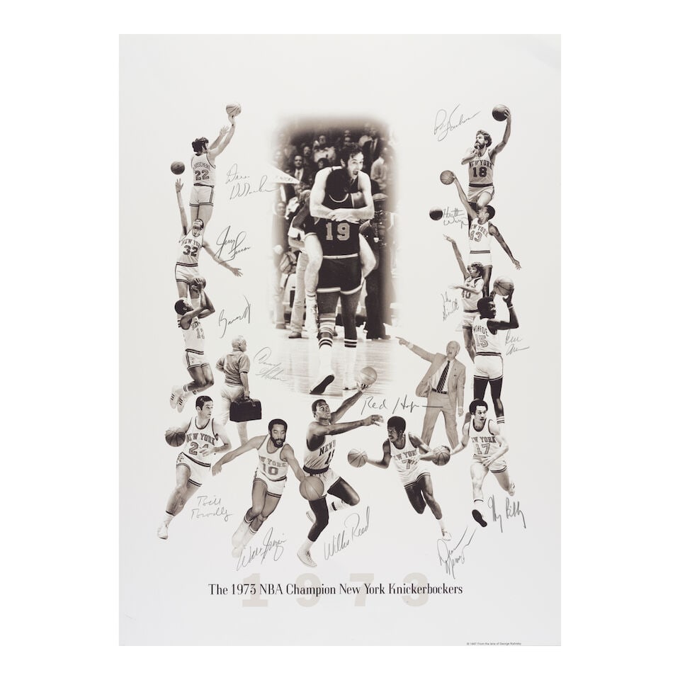 George Kalinsky (1936-2025): A Group of Signed NBA Champion New York Knickerbockers Material - 5