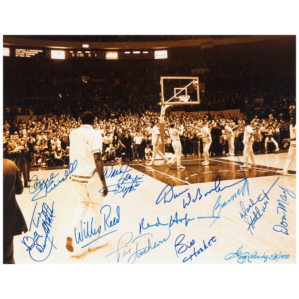 George Kalinsky (1936-2025): The Captain Returns: Willis Reed[Walking onto the court for game se...: George Kalinsky (1936-2025): The Captain Returns: Willis Reed [Walking onto the court for game seven of the NBA finals, Madison Square Garden, 1970] signed and dated George Kalinsky 5/8/1970 (lower ri