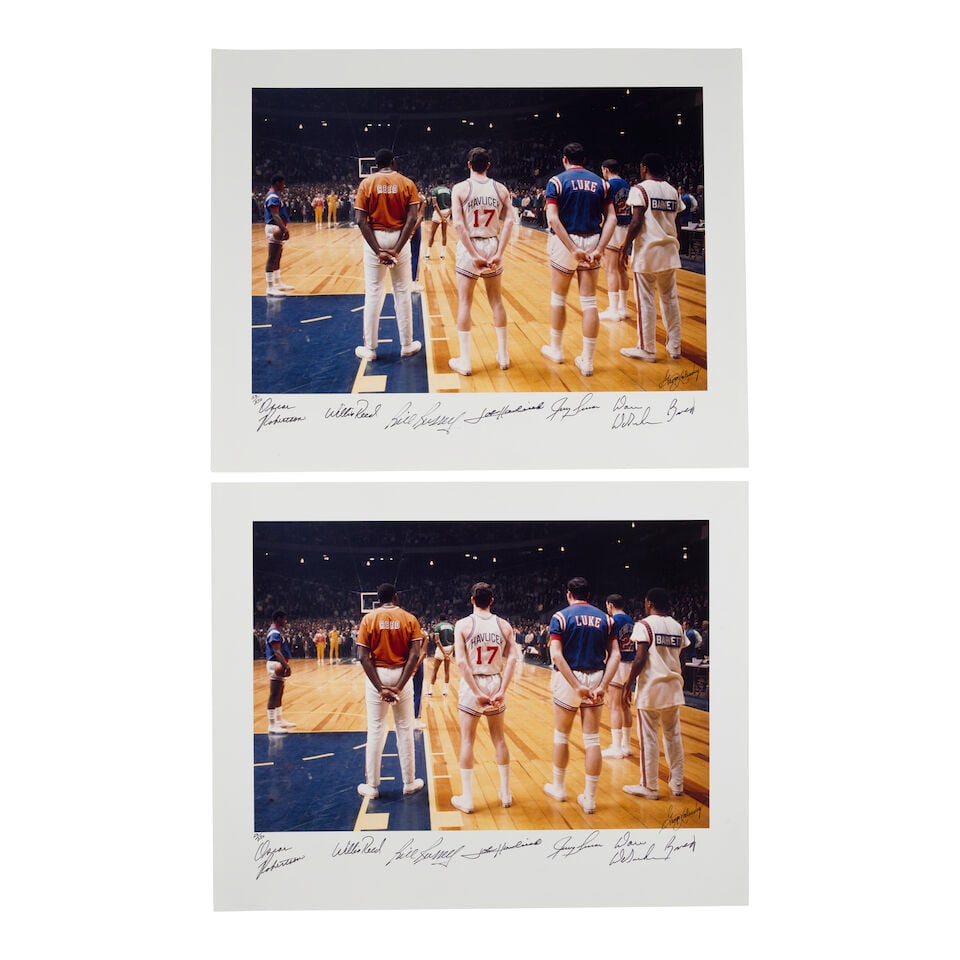 George Kalinsky (1936-2025): 1968 NBA All Star Game: Bill Russell, Willis Reed, Dick Barnett, Da...: George Kalinsky (1936-2025): 1968 NBA All Star Game: Bill Russell, Willis Reed, Dick Barnett, Dave DeBusschere, John Havlicek, Jerry Lucas and Oscar Robertson: Two Photographs [NBA All-Star Game, Madi