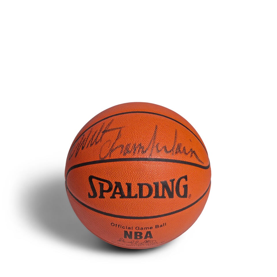 A Basketball Signed by Wilt ChamberlainSpalding (1 of 1)