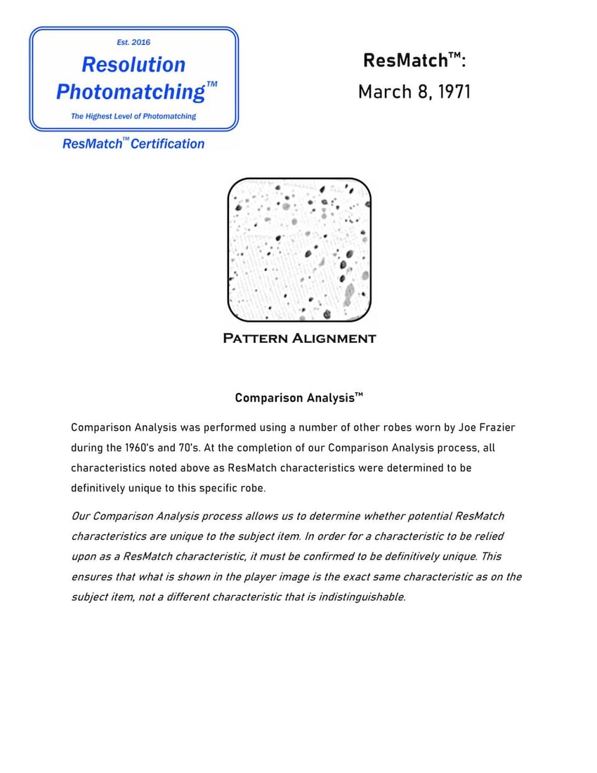 Joe Frazier's Weigh-in Robe From Fight of the Century, Ali vs. Frazier [Madison Square Garden, M... - 10