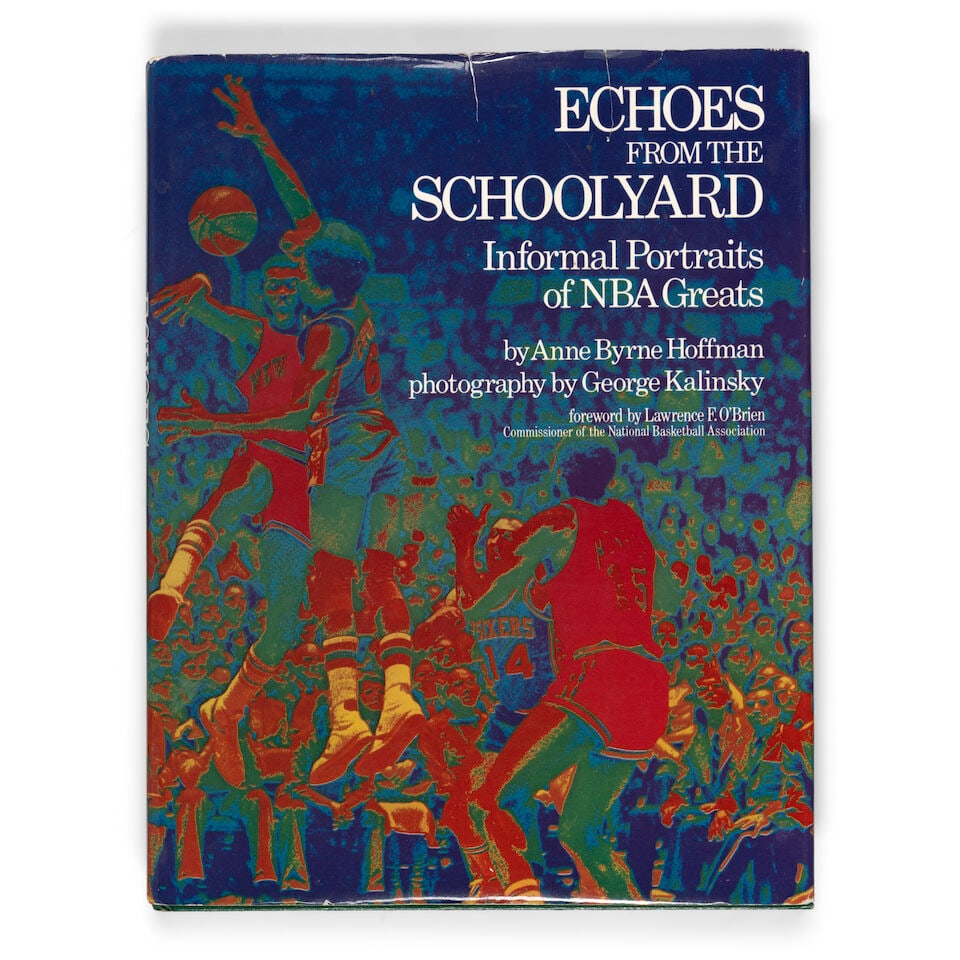A Copy of Anne Byrne Hoffman's Echoes From The School Yard: Informal Portraits of NBA Greats[New...: A Copy of Anne Byrne Hoffman's Echoes From The School Yard: Informal Portraits of NBA Greats [New York: Hawthorn Books, Inc., 1977] photography by George Kalinsky, signed by Oscar Robertson, Pete Mara