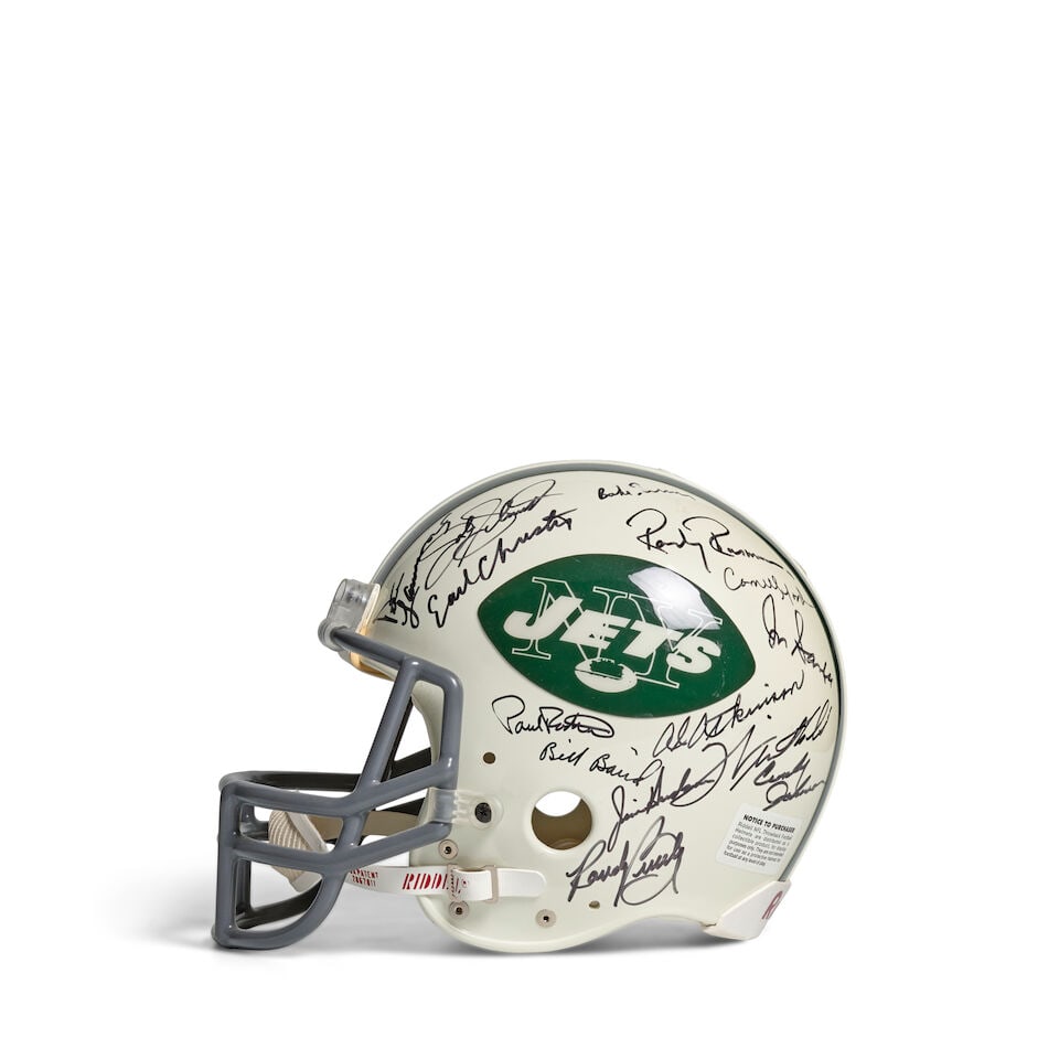 A 1969 New York Jets Team Signed Football Helmet - 3