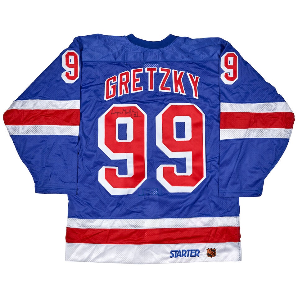 Four New York Rangers Jerseys Signed by Wayne Gretzky and Rod Gilbert - 2