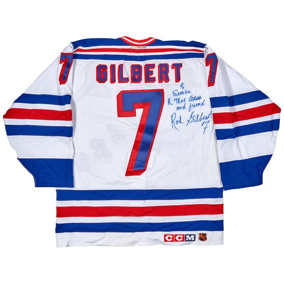 Four New York Rangers Jerseys Signed by Wayne Gretzky and Rod Gilbert - 6