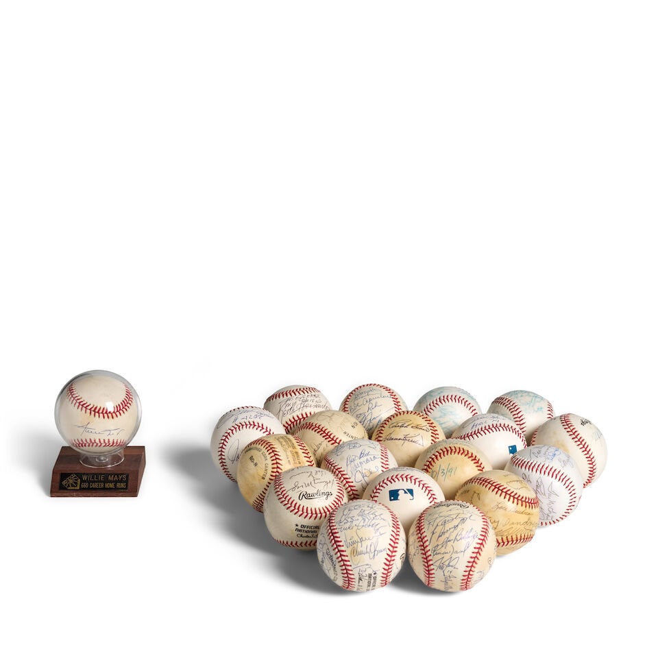 A Group of Nineteen New York Yankees and New York Mets Single Signed and Team Signed Baseballs, ... (1 of 1)