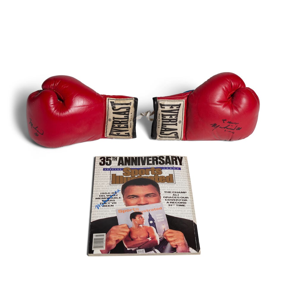 A Pair of Boxing Gloves Signed by Muhammad Ali (1 of 2)