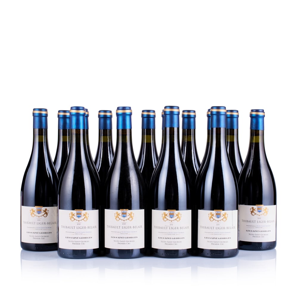 Thibault Liger-Belair, Nuits-Saint-Georges 1er Cru, Les Saint Georges, 2010 & 2011 (15 x 750ml): Thibault Liger-Belair, Nuits-Saint-Georges 1er Cru, Les Saint Georges, 2010 (6 x 750ml) Region: Burgundy Fill Level: excellent Capsule: ok Cork: ok Label: good appearance Packaging: original carton T