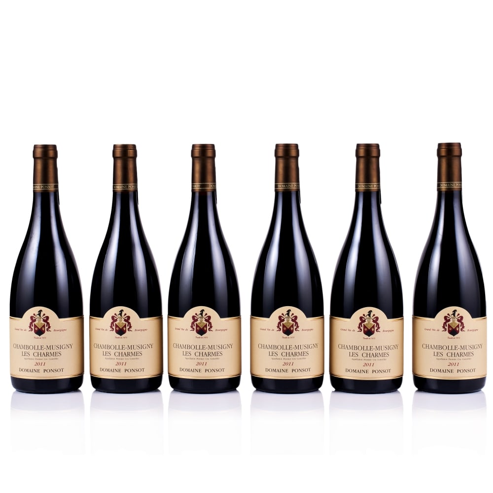 Domaine Ponsot, Chambolle-Musigny 1er Cru, Les Charmes, 2011 (6 x 750ml): Domaine Ponsot, Chambolle-Musigny 1er Cru, Les Charmes, 2011 (6 x 750ml) Region: Burgundy Fill Level: excellent Capsule: ok Cork: ok Label: excellent appearance Packaging: original carton This lot is