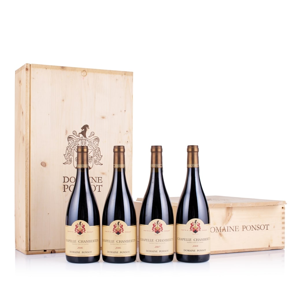 Vertical of Domaine Ponsot, Chapelle-Chambertin Grand Cru, 2006, 2007, 2008, 2009 & 2010 (16 x 5...: Domaine Ponsot, Chapelle-Chambertin Grand Cru, 2006 (2 x 750ml) Region: Burgundy Fill Level: excellent Capsule: ok Cork: ok Label: 2x lightly bin-soiled and nicked Domaine Ponsot, Chapelle-Chambertin