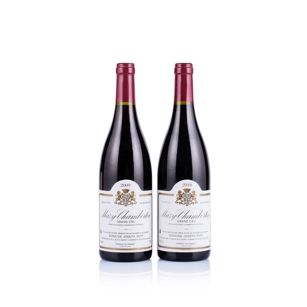 Domaine Joseph Roty, Mazy-Chambertin, 2009 & 2010 (2 x 750ml): Domaine Joseph Roty, Mazy-Chambertin Grand Cru, 2009 (1 x 750ml) Region: Burgundy Fill Level: excellent Capsule: ok Cork: ok Label: good appearance Domaine Joseph Roty, Mazy-Chambertin Grand Cru, 201