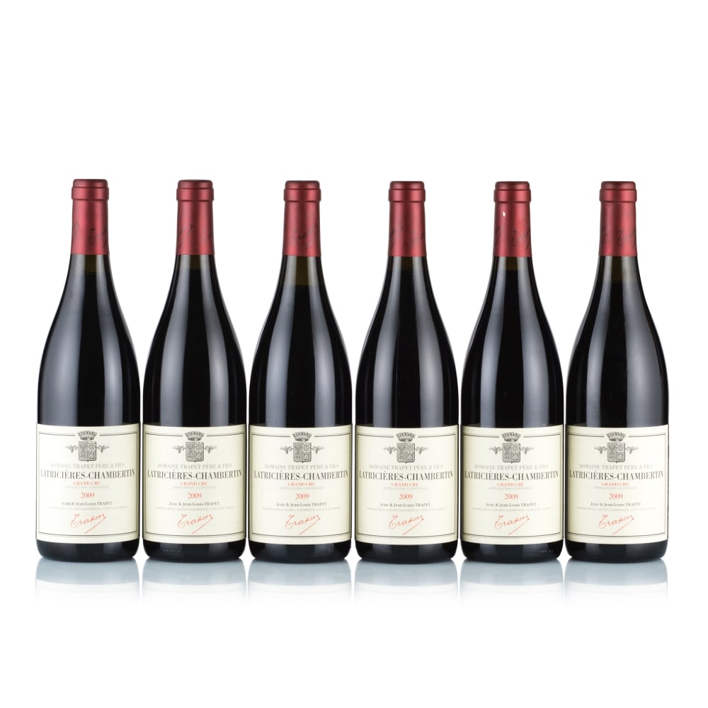 Domaine Trapet Père & Fils, Latricières-Chambertin Grand Cru, 2009 (6 x 750ml): Domaine Trapet Père & Fils, Latricières-Chambertin Grand Cru, 2009 (6 x 750ml) Region: Burgundy Fill Level: excellent Capsule: 6x slightly corroded on top Cork: ok Label: excellent appearanc