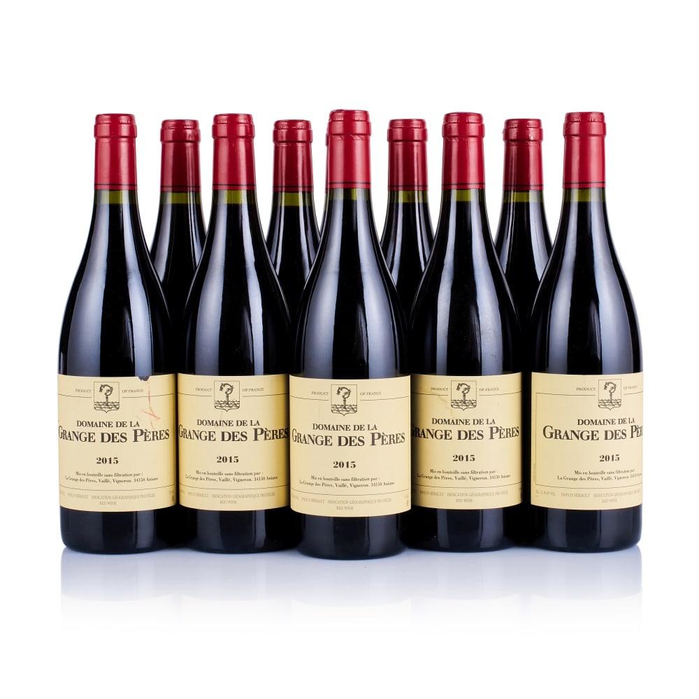 Domaine de la Grange des Pères, 2015 (10 x 750ml): Domaine de la Grange des Pères, 2015 (10 x 750ml) Region: Languedoc Fill Level: excellent Capsule: ok Cork: ok Label: 4x marked, 2x wrinkled, 2x lightly bin-soiled Packaging: 2x original cartons