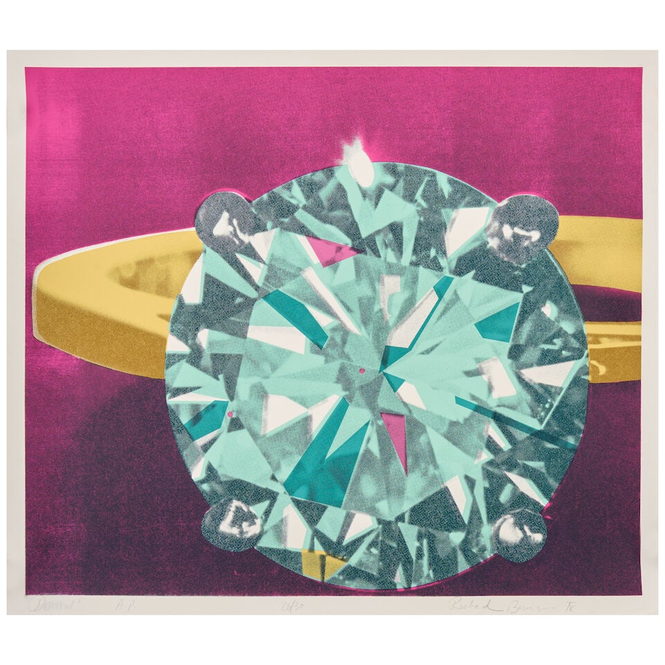Richard Bernstein (American, 1939-2002); Diamond;: Richard Bernstein (American, 1939-2002) Diamond, 1977 Screenprint in colors on wove paper, signed in pencil, titled and annotated 'A.P. 26/30' (an artist's proof aside from the edition of 200),