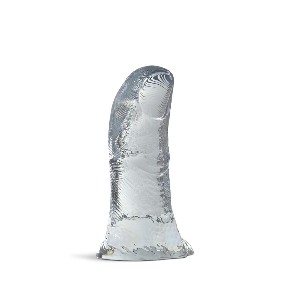 César Baldaccini (1921-1998); Pouce (Thumb);: César Baldaccini (1921-1998) Pouce (Thumb), 1989 Baccarat crystal multiple, incised with artist's signature, numbered 183/300 (there were also 10 artist's proofs). 17 x 7 x 8 1/2in (43.2 x 17.8