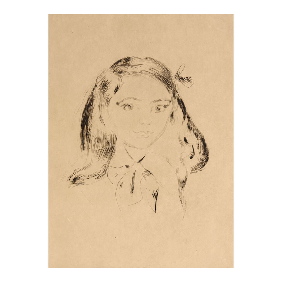 Edvard Munch (1863-1944); Suzanne Aimée Cassirer (Paul Cassirer's Daughter);: Edvard Munch (1863-1944) Suzanne Aimée Cassirer (Paul Cassirer's Daughter) (Woll 278, Schiefler 248), 1906 Drypoint on Japan paper, signed in pencil, annotated 'No 6' and signed by the printer, O