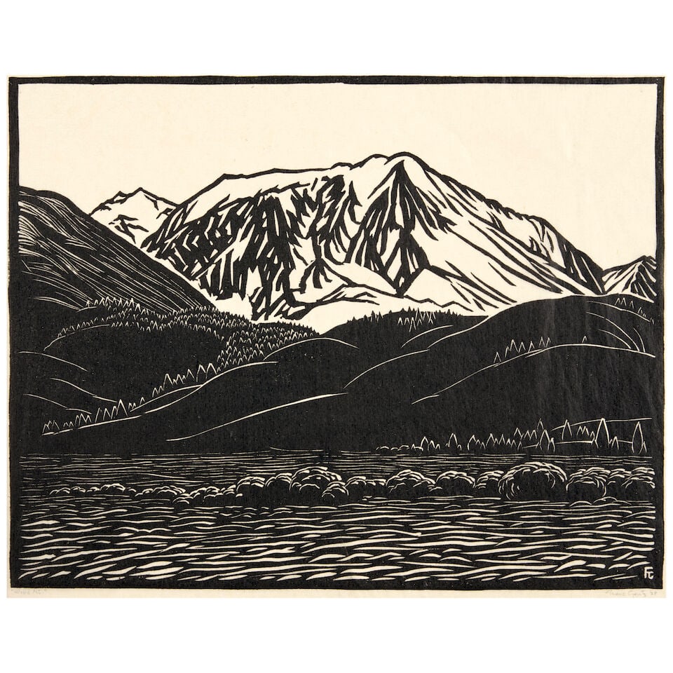 Franz Geritz (1895-1945); Two Woodcut Prints: Wood Mountain; Birch Mountain; - 3