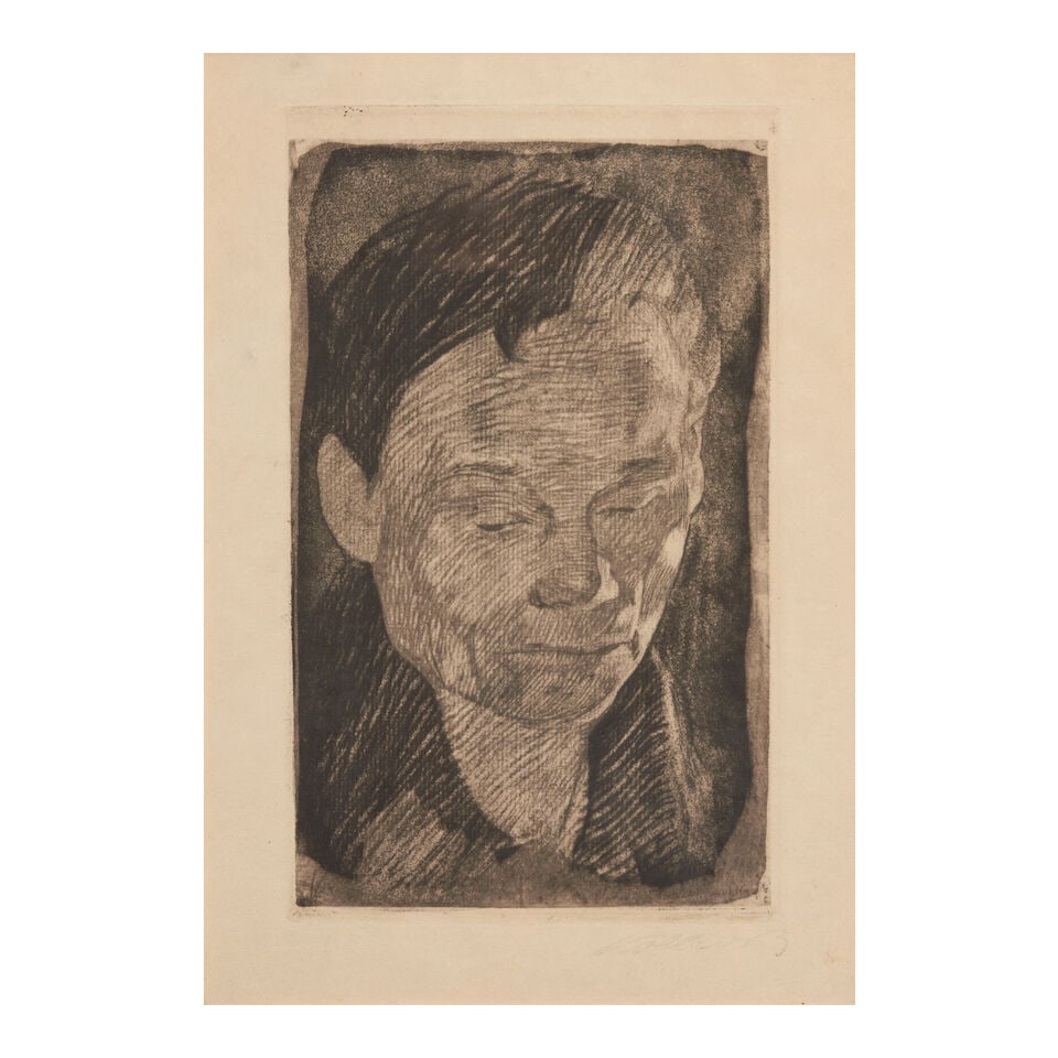 Käthe Kollwitz (1867-1945); Frauenkopf (Head of a Woman); (1 of 2)