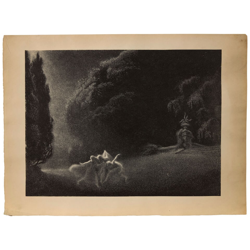 Ellison Hoover (1888-1955); Dancers in a Moonlight Garden; (1 of 2)