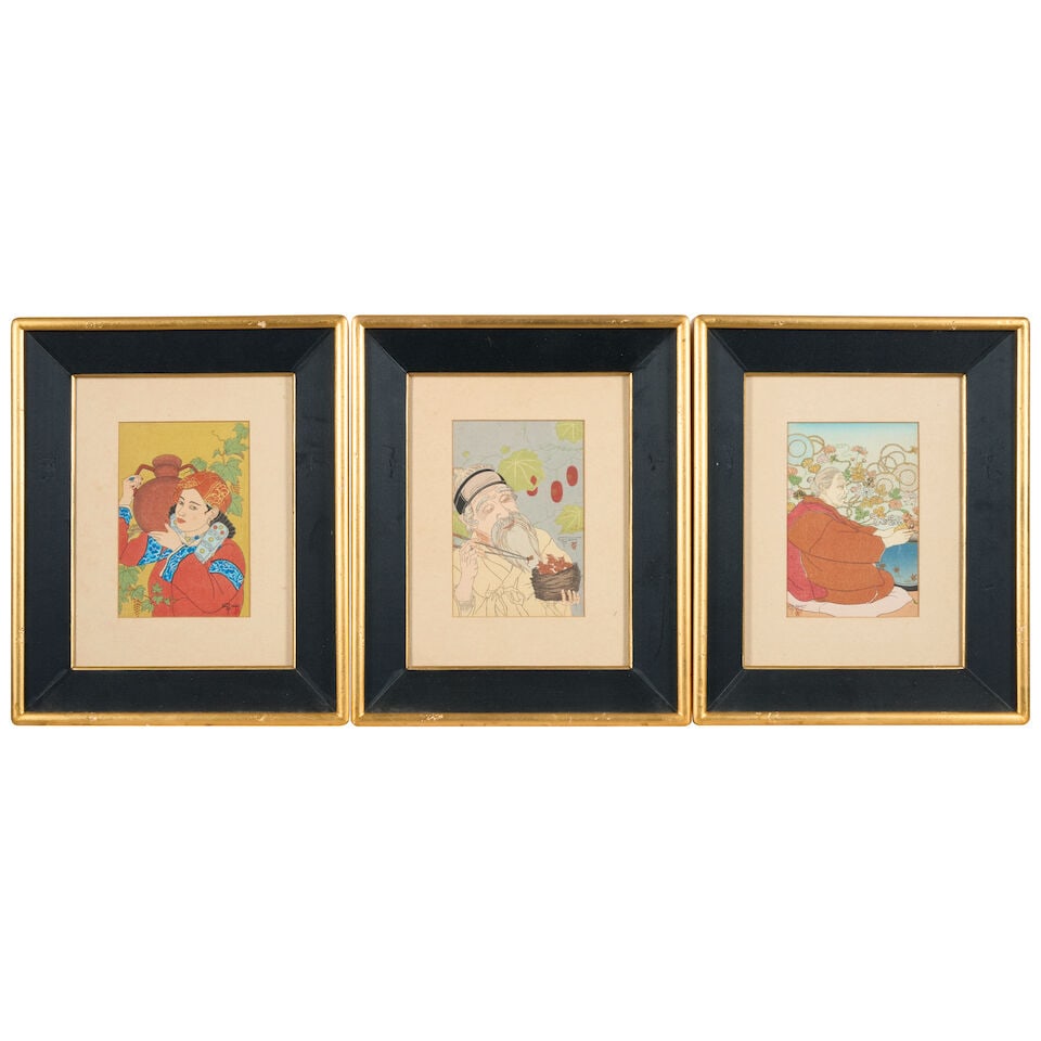 Paul Jacoulet (1896-1960); A Group of 12 Woodblocks; (1 of 8)