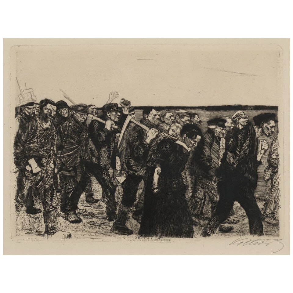 Käthe Kollwitz (1867-1945); Weberzug (March of the Weavers), from Ein Weberstand (A Weaver'... (1 of 4)