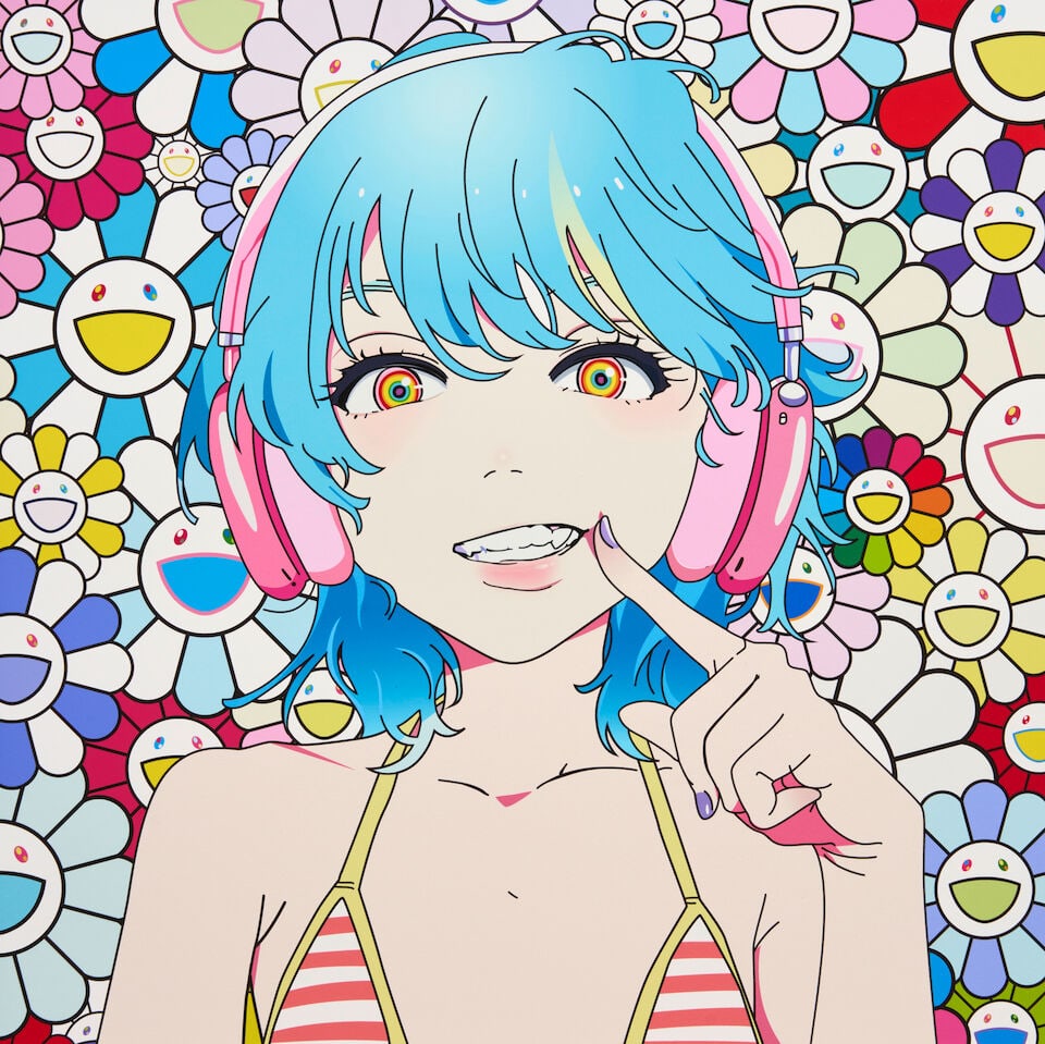 Takashi Murakami (born 1962) & mebae (born 1979); Smile_02; (1 of 2)