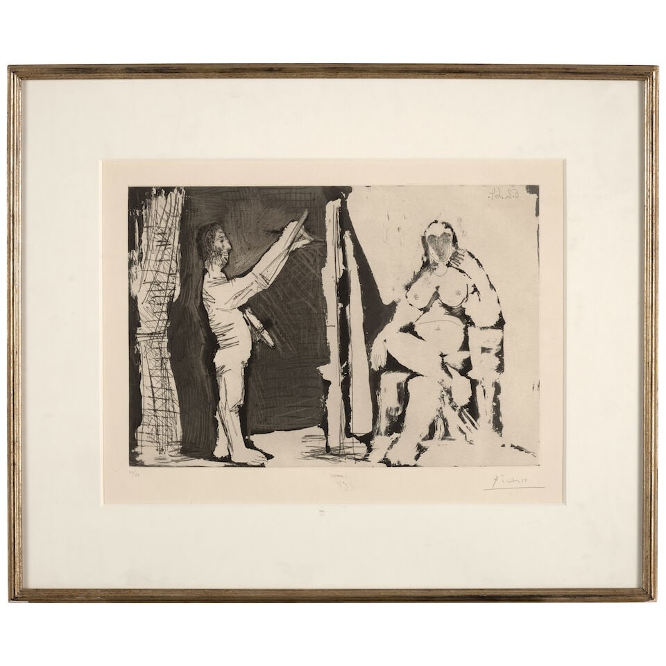 Pablo Picasso (1881-1973); Peintre debout et modèle; - 2