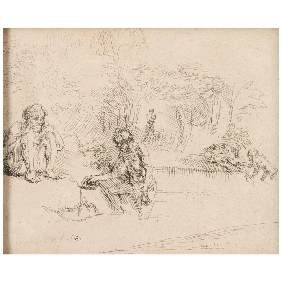Rembrandt Harmensz van Rijn (1606-1669); The Bathers; (1 of 2)