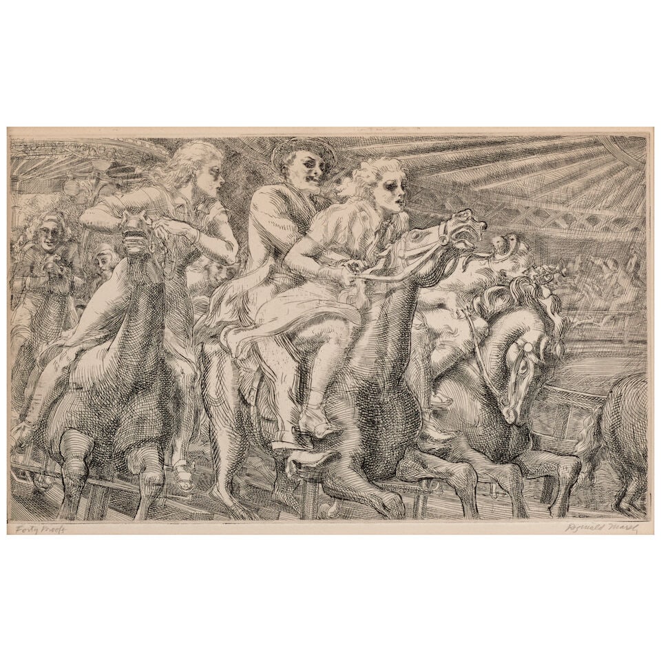 Reginald Marsh (1898-1954); Wooden Horses; (1 of 2)