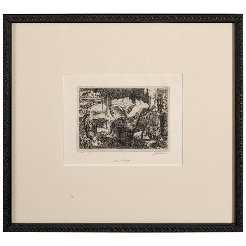 John Sloan (1871-1951); The Women's Page, from New York City Life; Little Woman ; (2) - 2