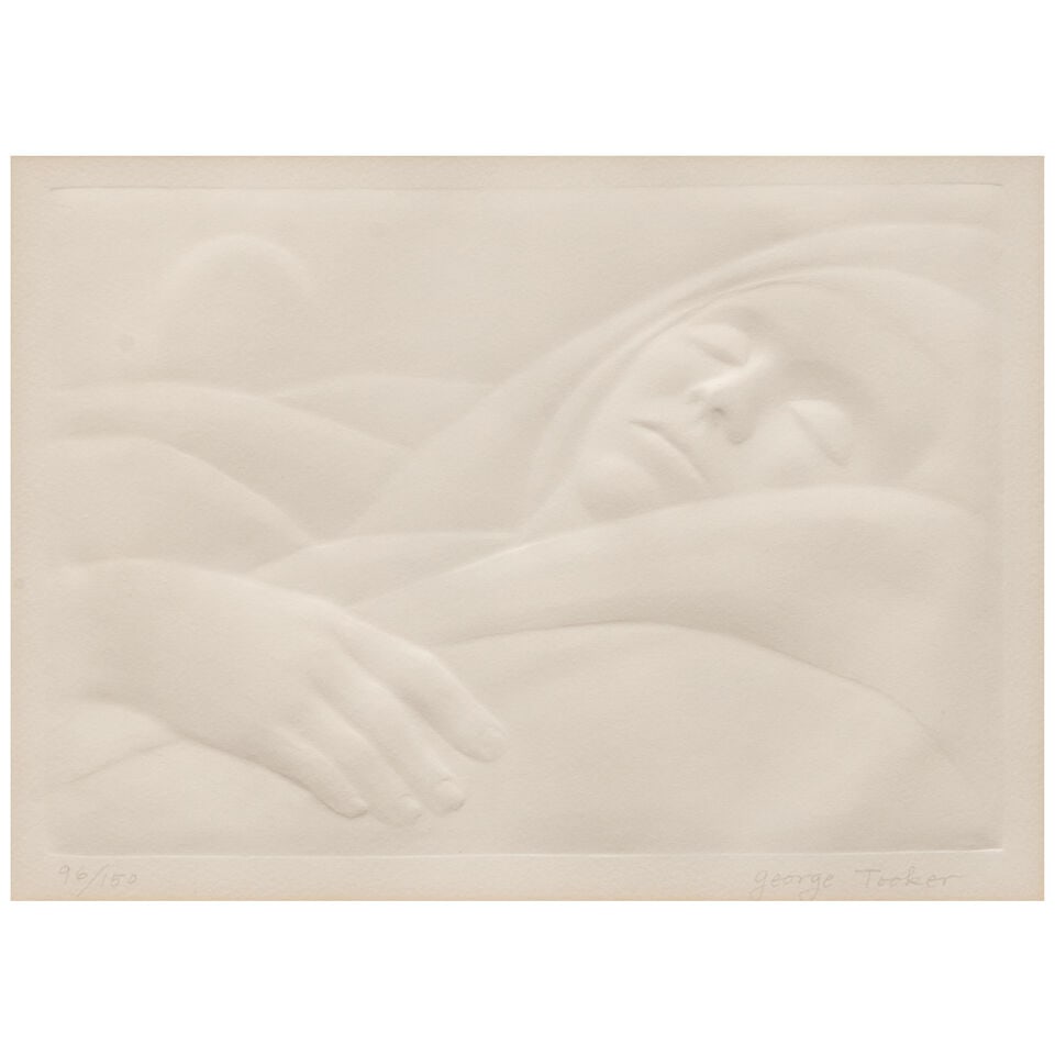 George Tooker (1920-2011); Repose (Sleep); (1 of 2)