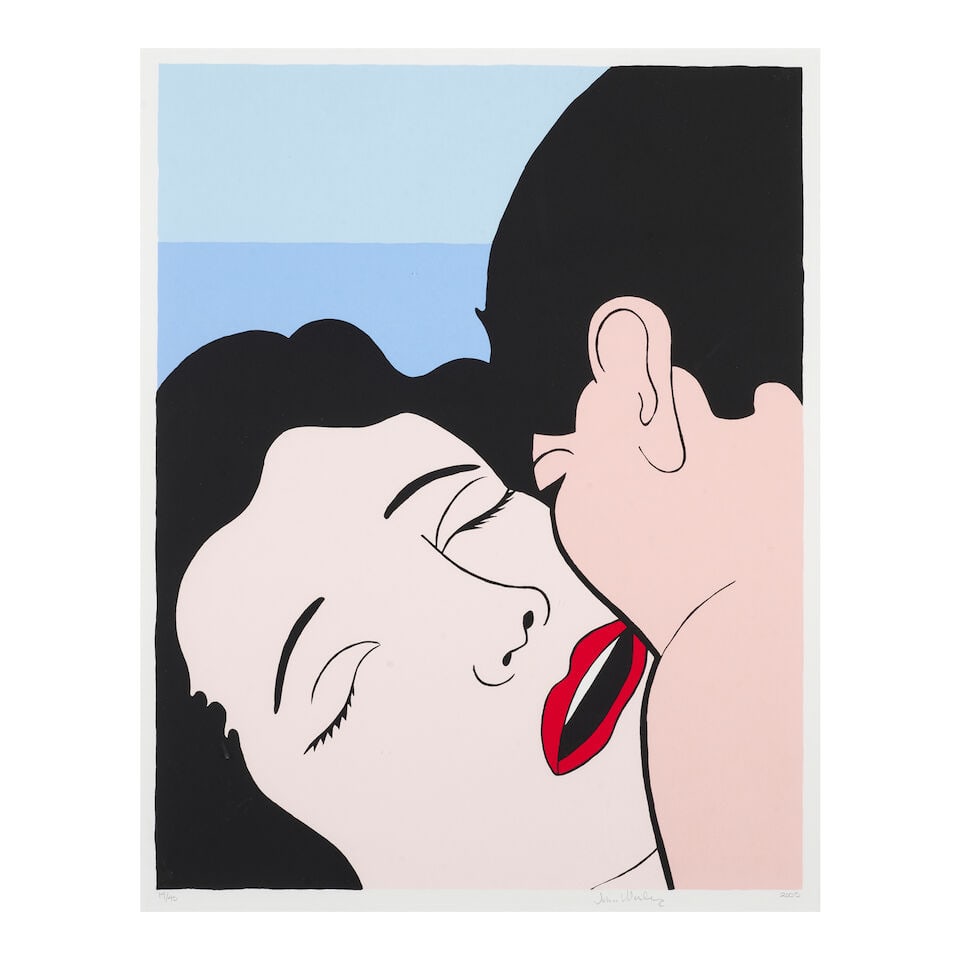 John Wesley (1928-2022); Red Lips;: John Wesley (1928-2022) Red Lips, 2005 Screenprint in colors on wove paper, signed in pencil, dated and numbered 14/45 (there were also 18 artist's proofs), published by The Armory Show, New York,