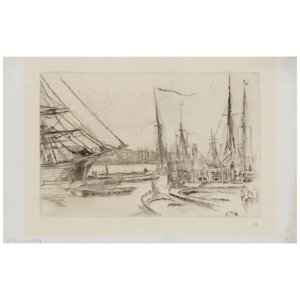 James Abbott McNeill Whistler (1834-1903); Billingsgate; A Sketch from Billingsgate; (1 of 2)