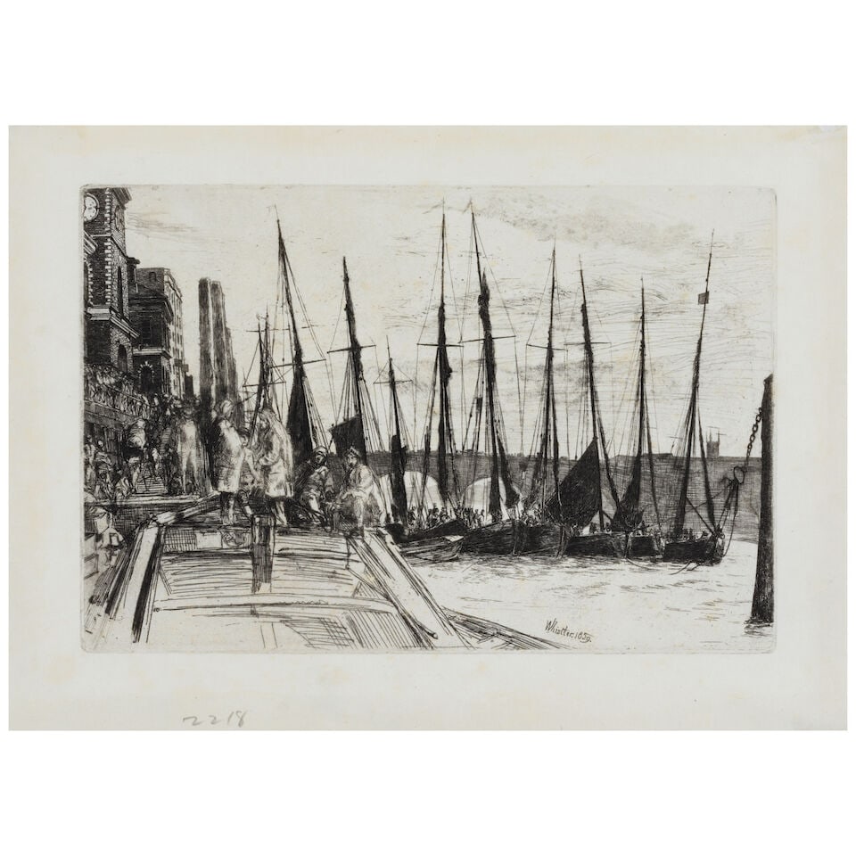 James Abbott McNeill Whistler (1834-1903); Billingsgate; A Sketch from Billingsgate; - 2