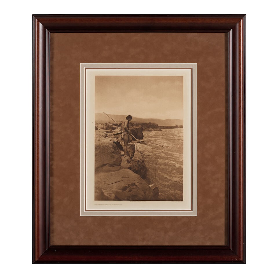 Edward S. Curtis (1868-1952); Dip-Netting in Pools - Wishham (Plate 275 from 'The North American... - 2
