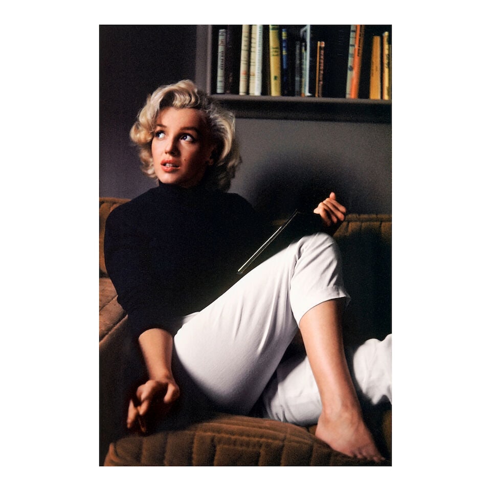 Alfred Eisenstaedt (1898-1995); Marilyn Monroe Relaxing at Home;: Alfred Eisenstaedt (1898-1995) Marilyn Monroe Relaxing at Home, 1953 Digital chromogenic print, printed later; with the photographer's facsimile signature embossed lower right, numbered 14/100;