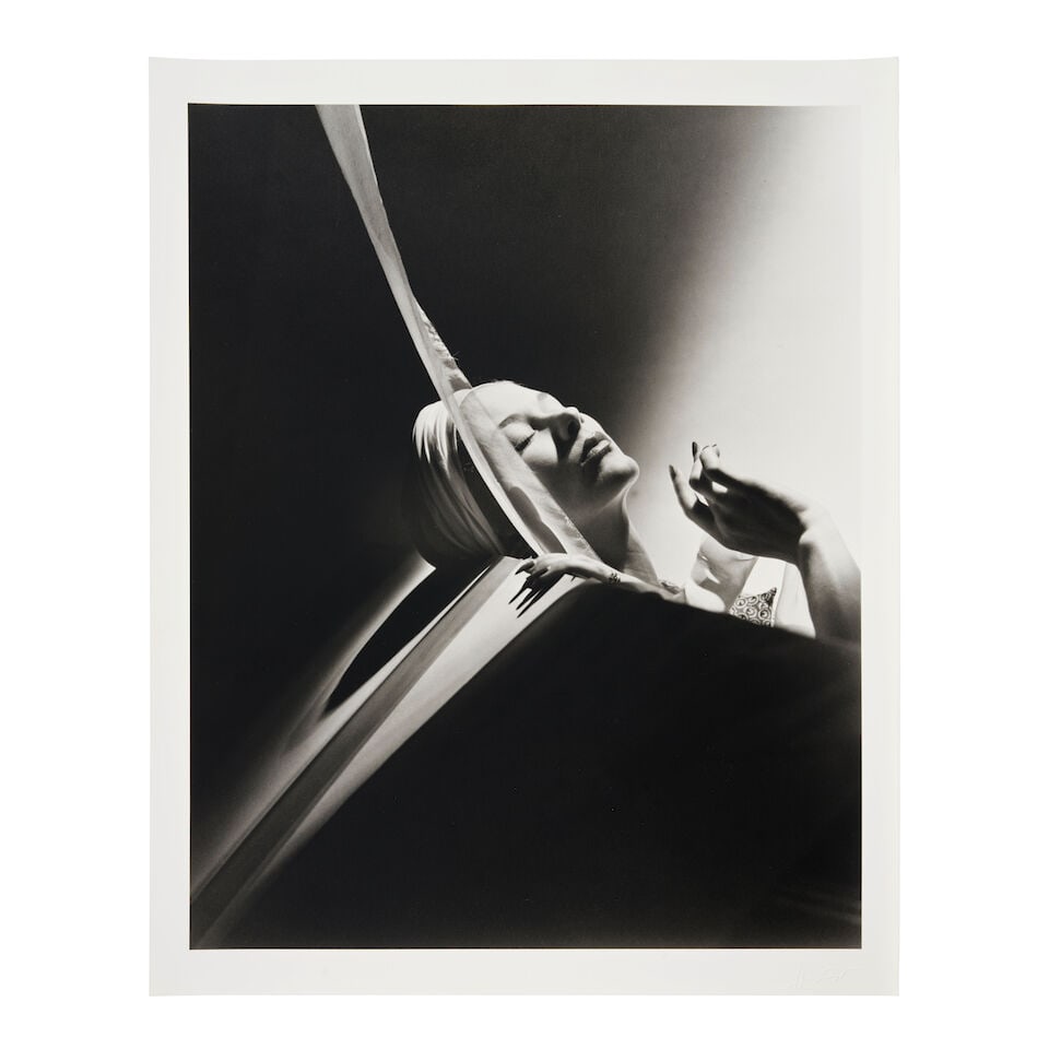 Horst P. Horst (1906-1999); Lisa with Turban, NY;: Horst P. Horst (1906-1999) Lisa with Turban, NY, 1940 Gelatin silver print; Horst dry stamp lower right, titled in pencil on the verso. 18 x 14 3/8 in. (45.8 x 36.5 cm) sheet 19 7/8 x 16 in. (50.5 x 4
