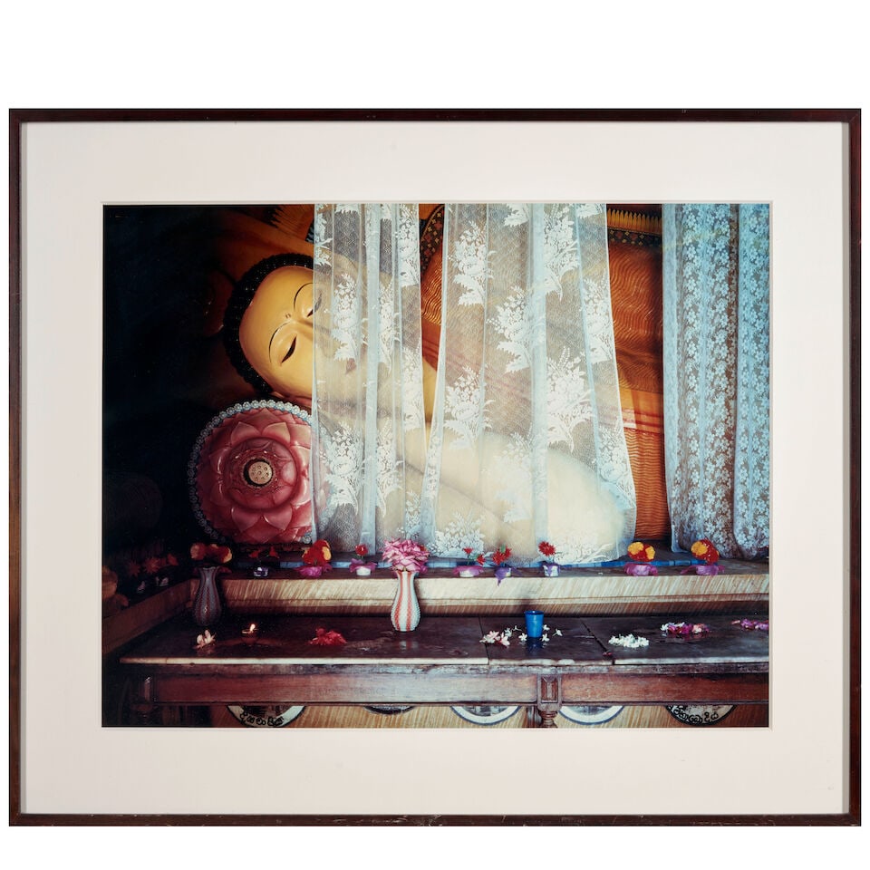 Laura McPhee (born 1958); Sleeping Buddha with Offerings of Hibiscus and Jasmine, Maha Vihara Te... - 2