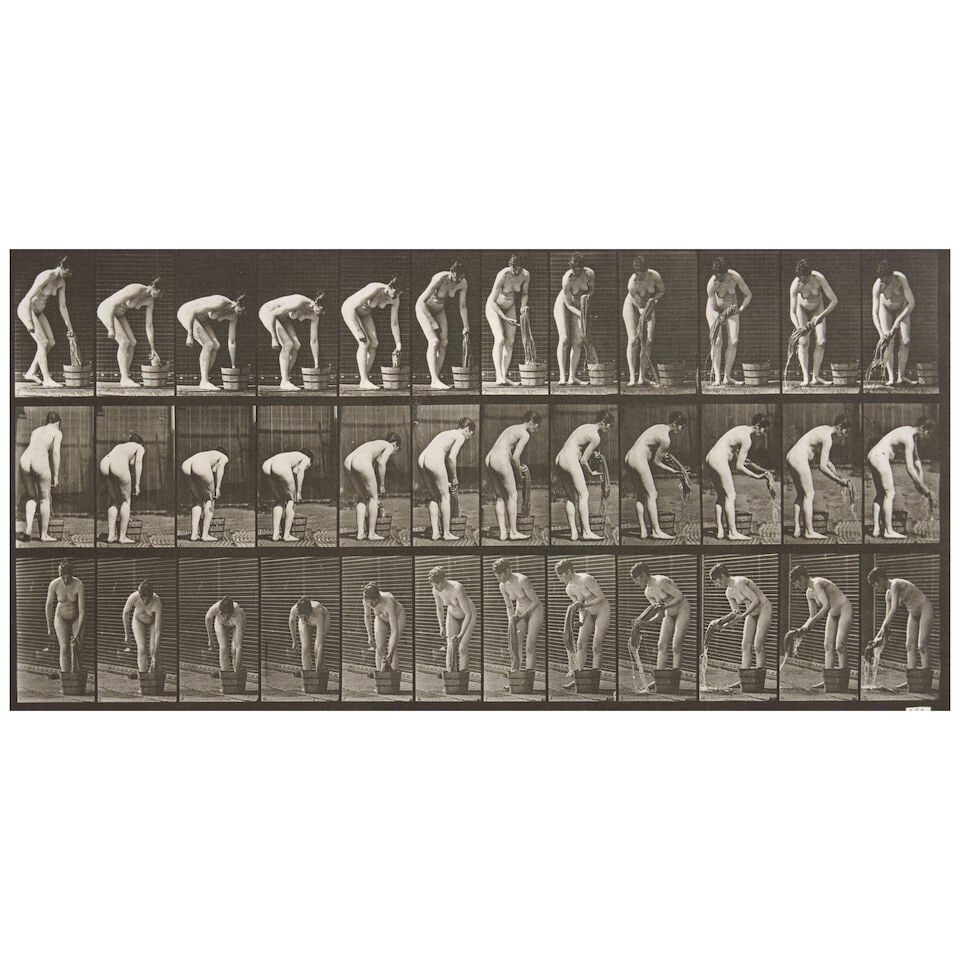 Eadweard Muybridge (1830-1904); Six plates from Animal Locomotion; (1 of 6)
