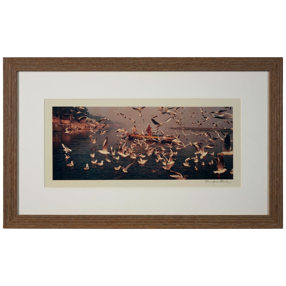 Raghu Rai (1942-2026); Delhi Businessmen Feeding the Seagulls, Jamuna, India; - 2