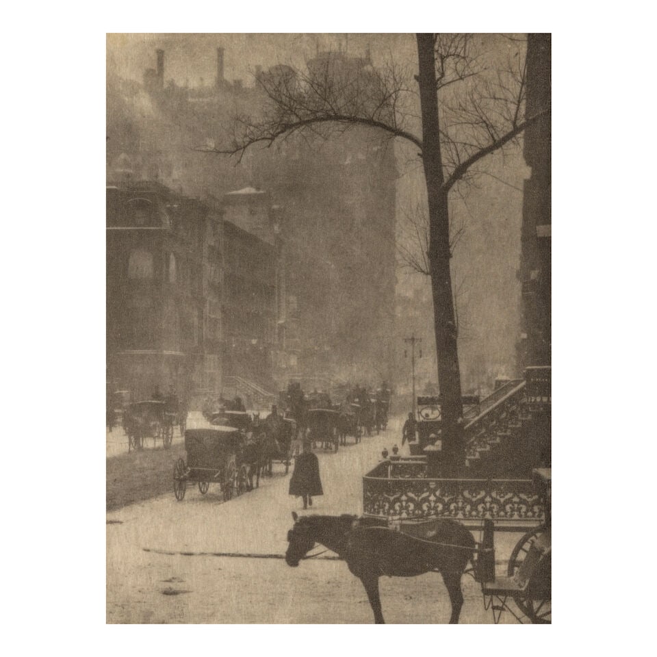 Alfred Stieglitz (1864-1946); The Street Scene - Design for a Poster; (1 of 2)
