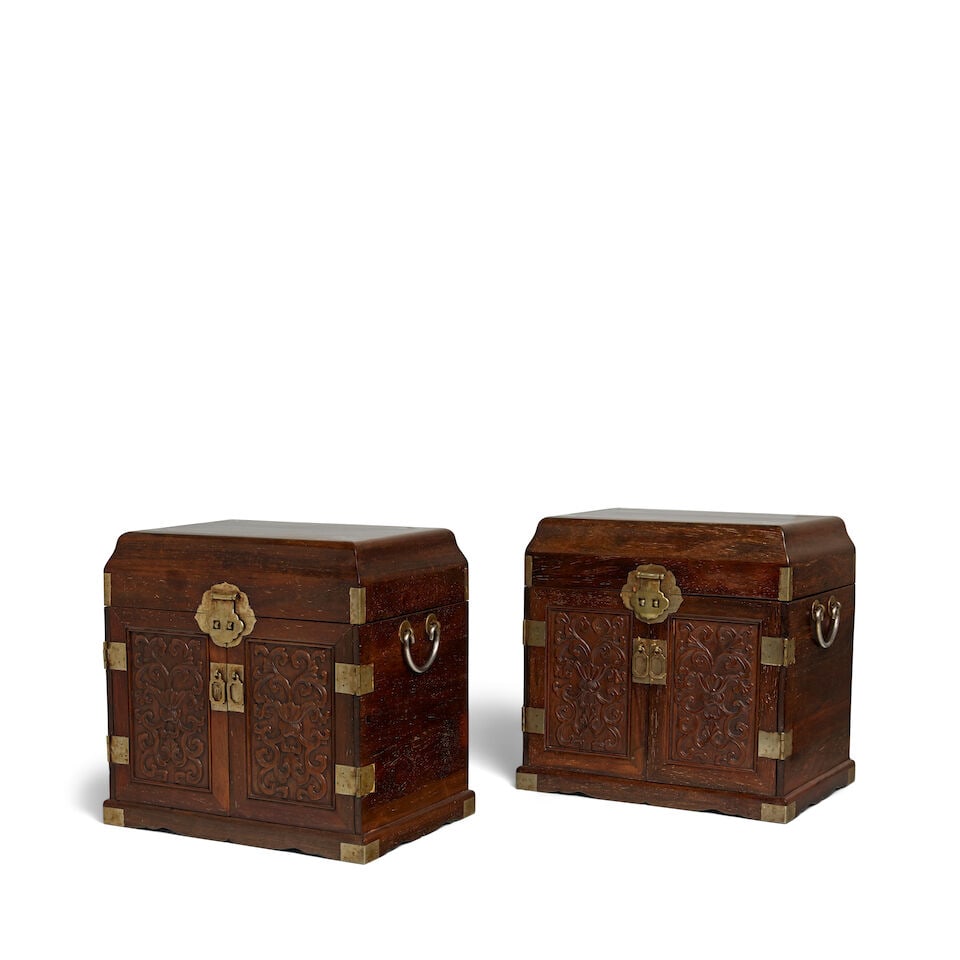 A PAIR OF ZITAN STORAGE CHESTS, GUANPIXIANG Republic period (2) - 2