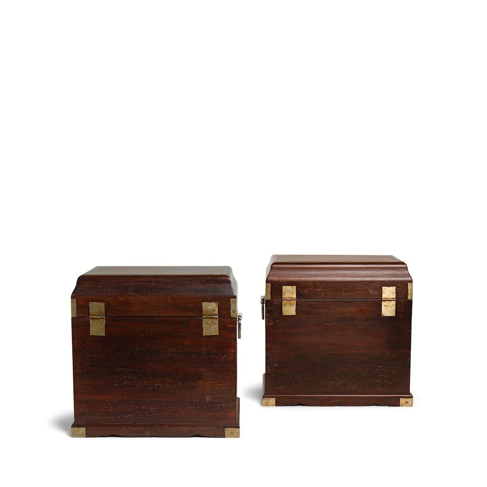 A PAIR OF ZITAN STORAGE CHESTS, GUANPIXIANG Republic period (2) - 3