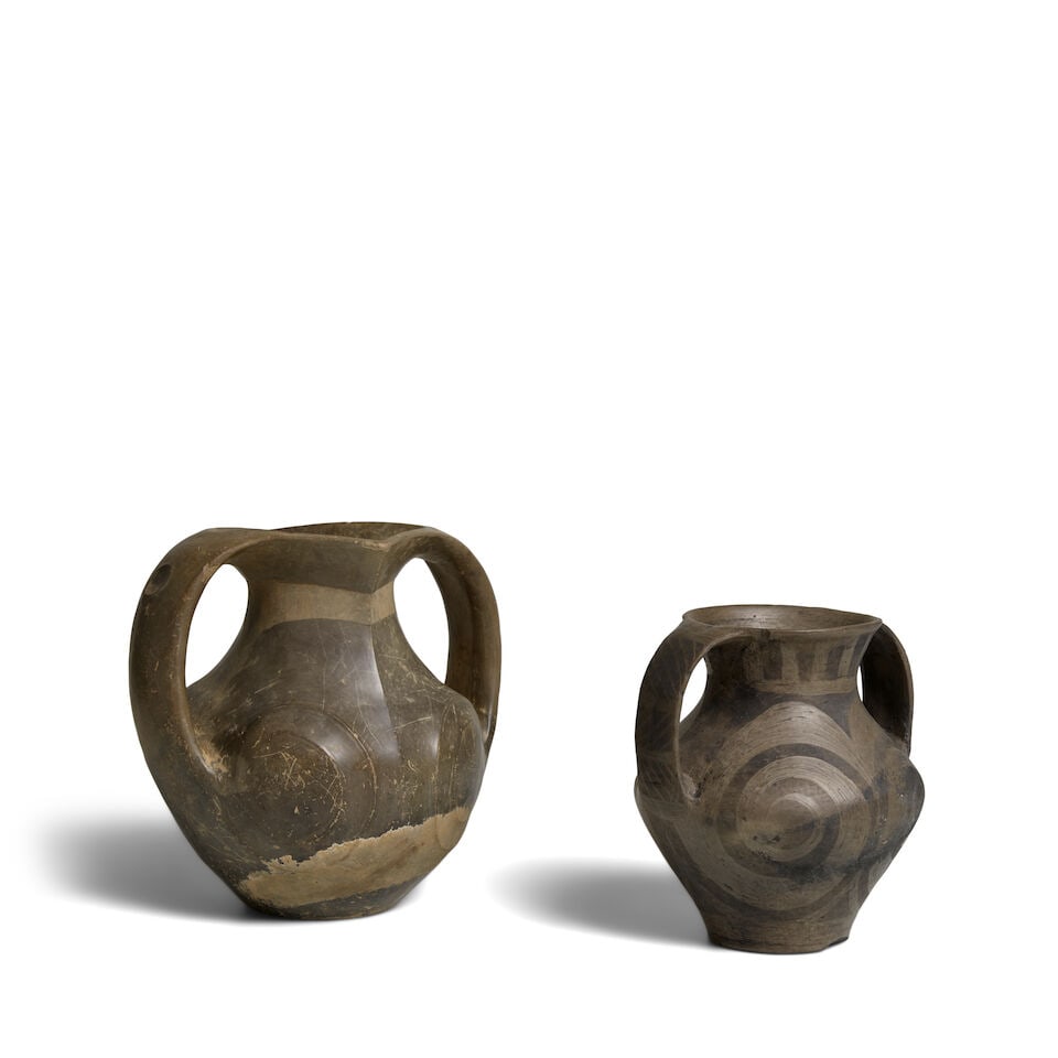 TWO SICHUAN BLACK POTTERY AMPHORAS Warring States/Han Dynasty, 3rd-2nd century B.C. (2) - 2