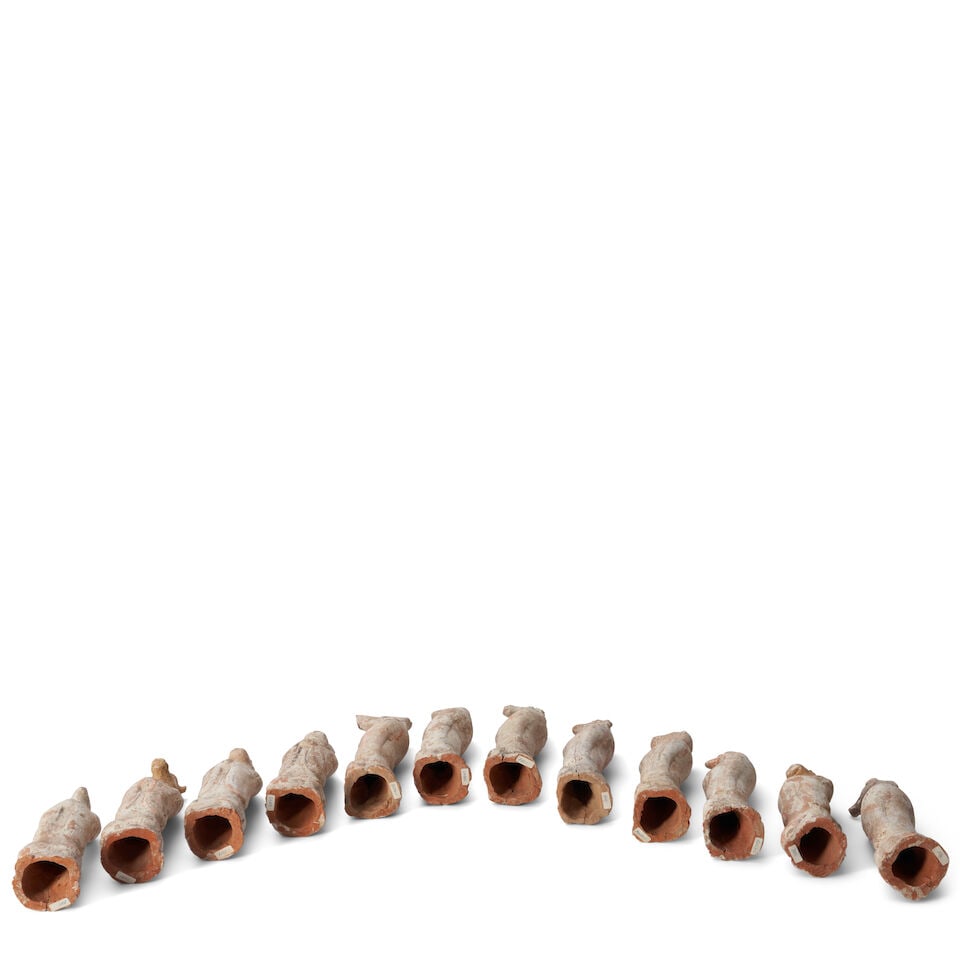 A SET OF TWELVE PAINTED POTTERY ZODIAC FIGURES Tang Dynasty (12) - 2