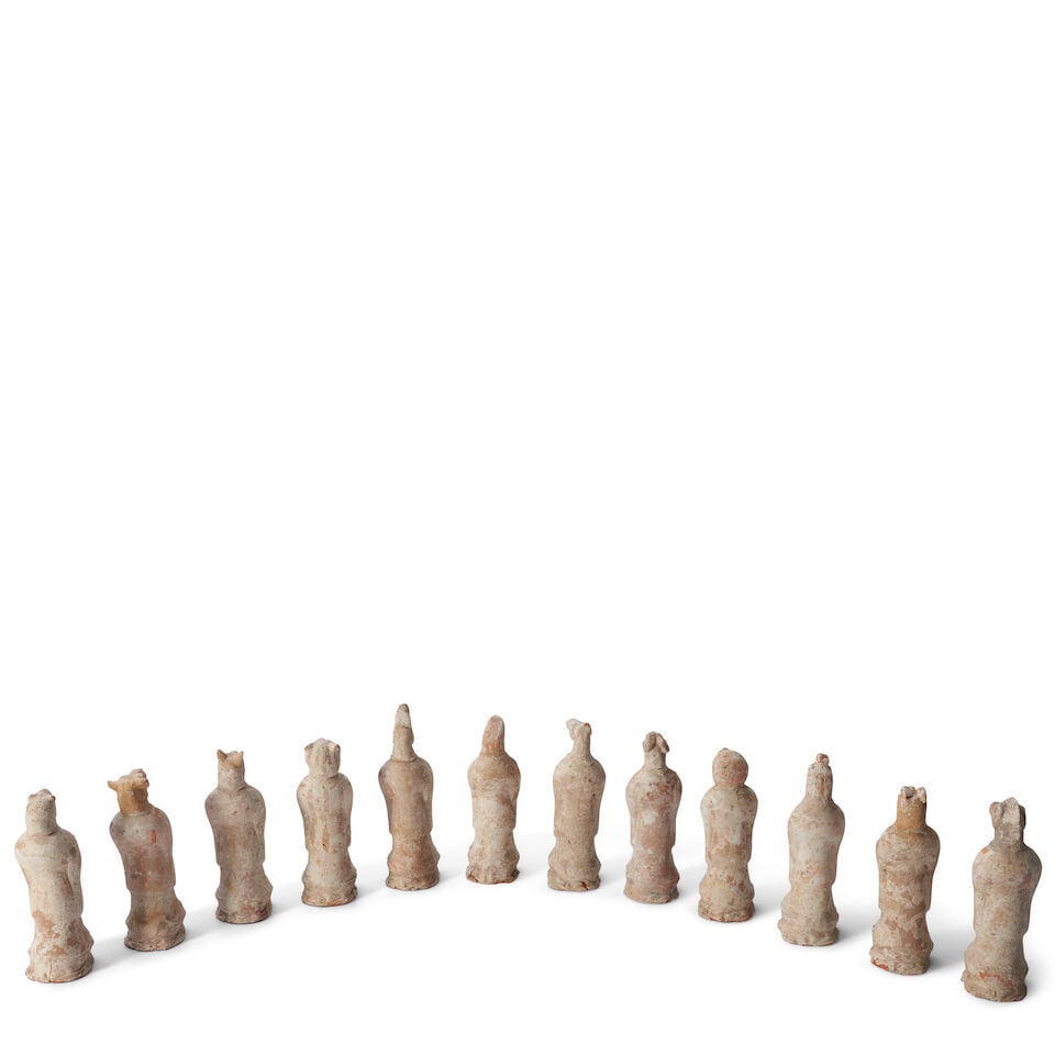 A SET OF TWELVE PAINTED POTTERY ZODIAC FIGURES Tang Dynasty (12) - 3