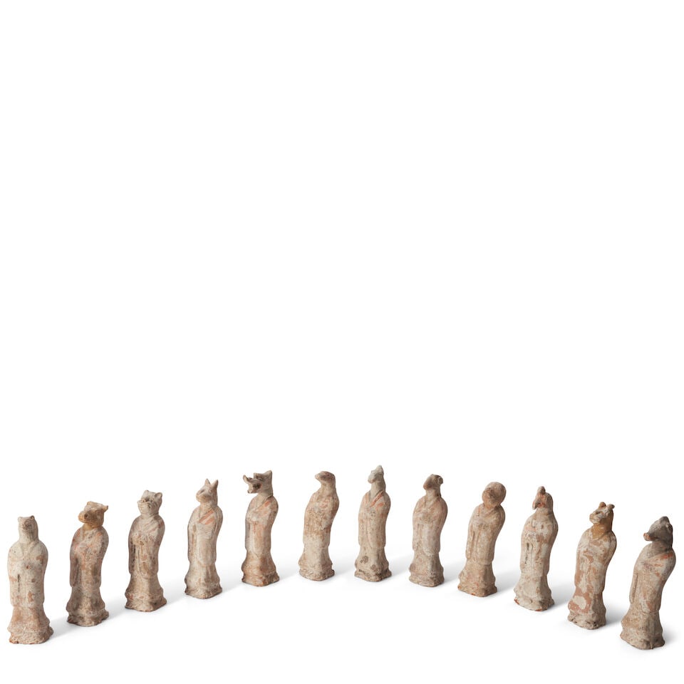 A SET OF TWELVE PAINTED POTTERY ZODIAC FIGURES Tang Dynasty (12) - 5