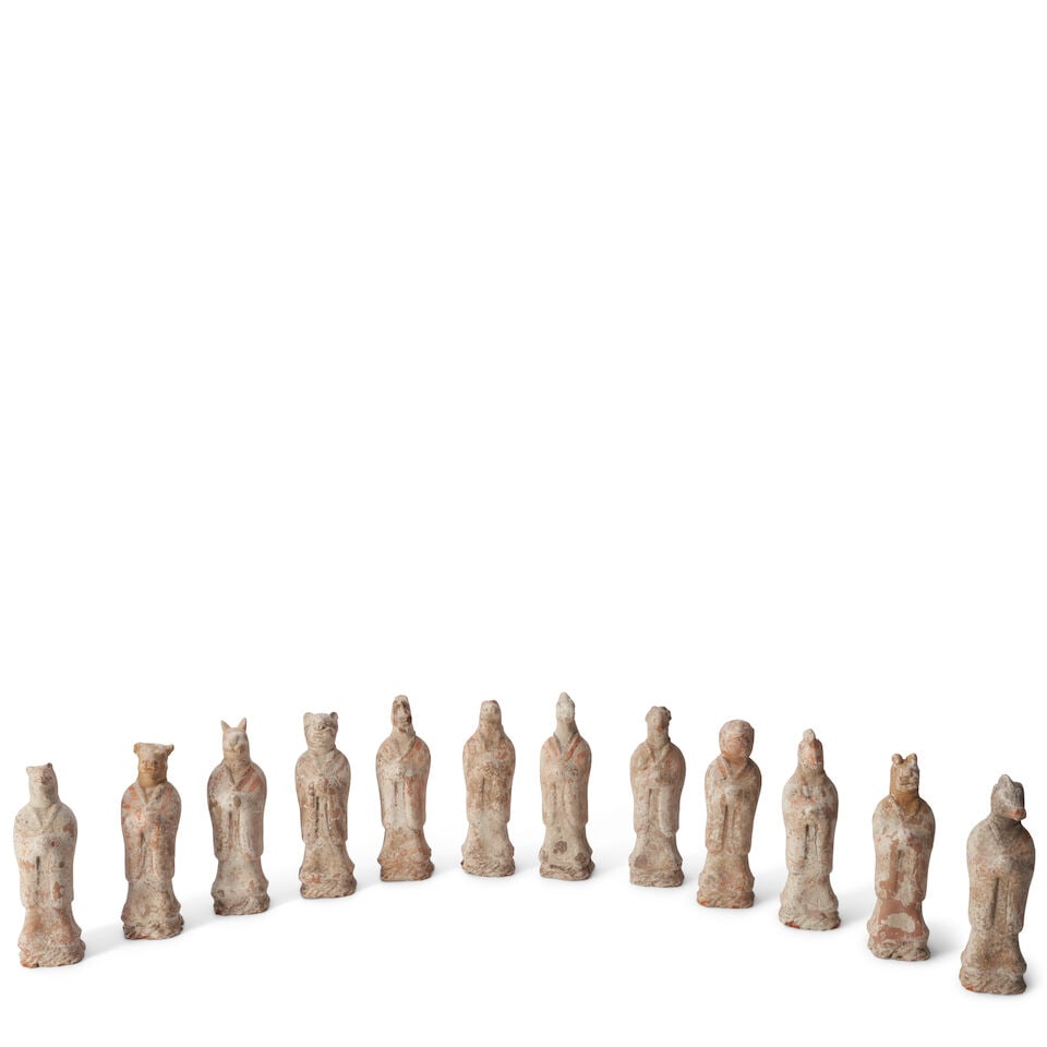 A SET OF TWELVE PAINTED POTTERY ZODIAC FIGURES Tang Dynasty (12) - 6