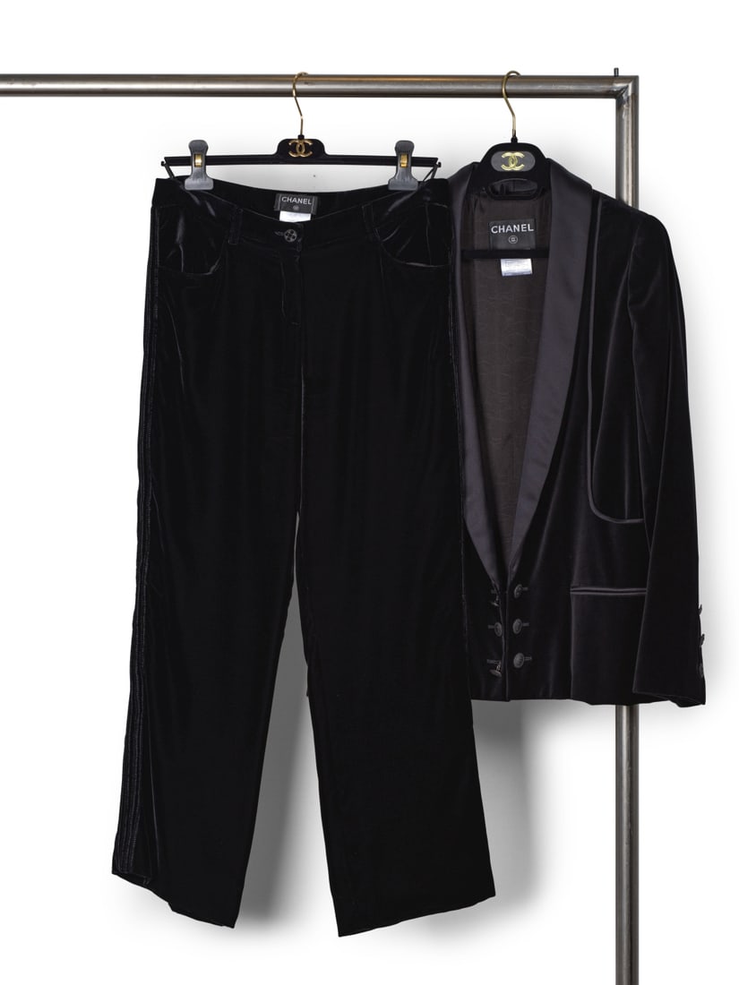 Chanel, collection Prêt-à-Porter, Automne-Hiver 2004. Tailleur pantalon façon smo... (1 of 1)