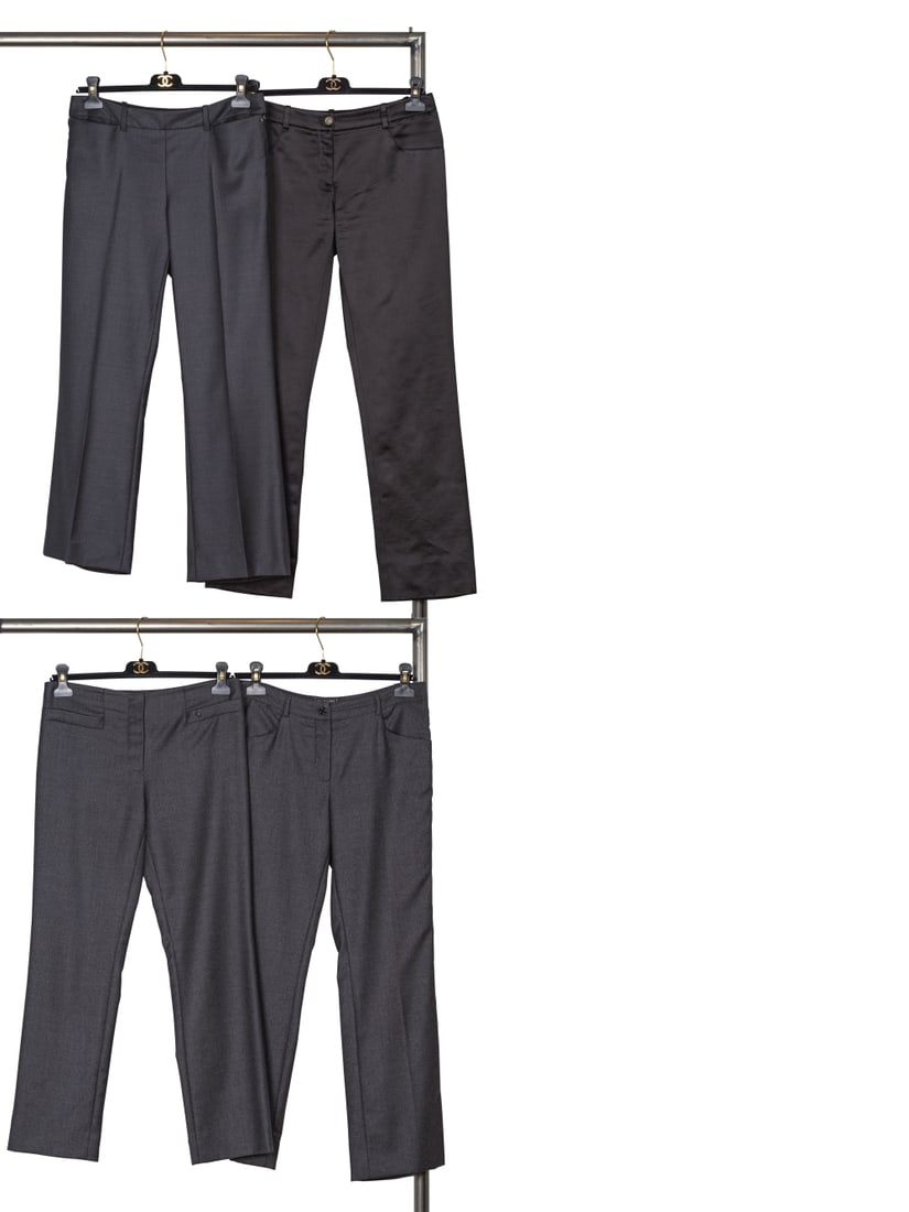 Chanel, collection Prêt à Porter, Automne/Hiver 2004, 2006 et 2008. Quatre pantalons d... (1 of 1)